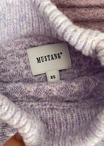 Lila Örgü Boğazlı Kadın Kazak - Görsel 2