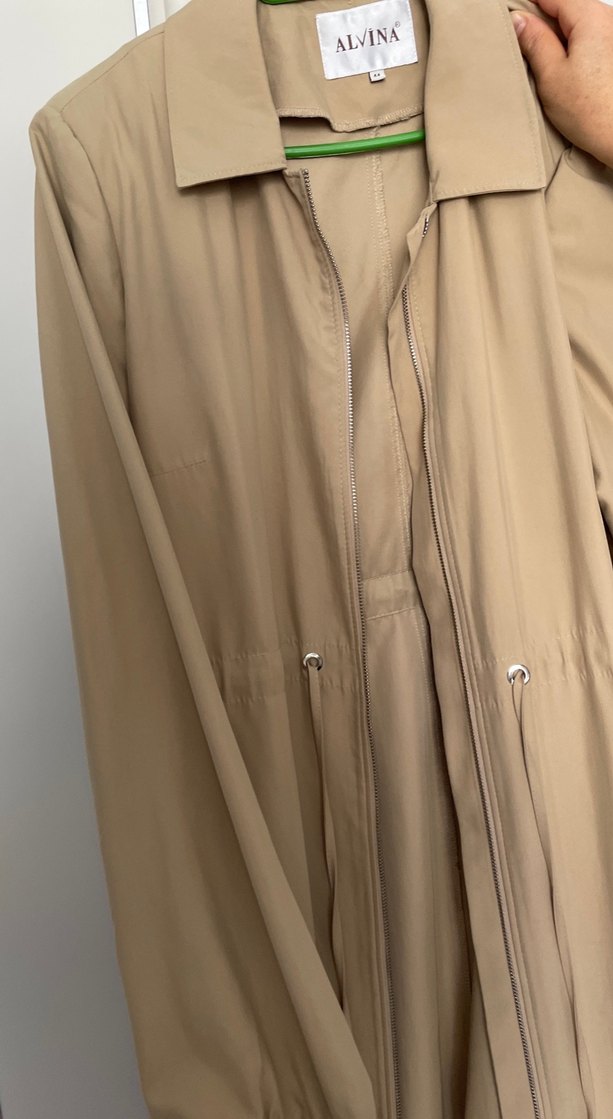 Bej Uzun Kadın Trençkot - ALVINA - Görsel 3