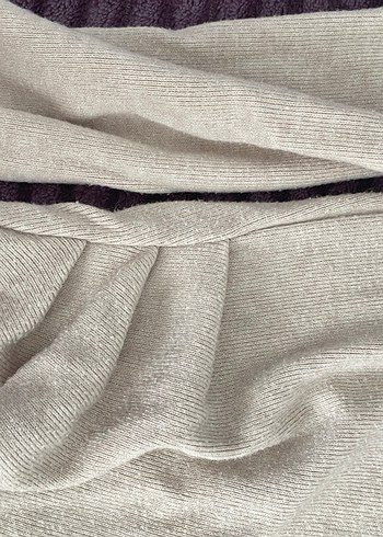 Kadın Krem Uzun Kollu Asimetrik Bluz - Görsel 4