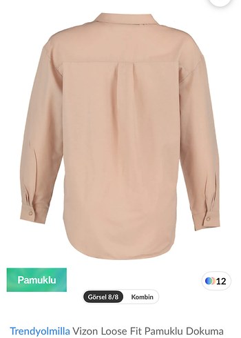Trendyol & Milla Bej basic Kadın Gömlek