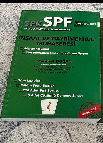 SPK SPF konu anlatımlı soru bankası