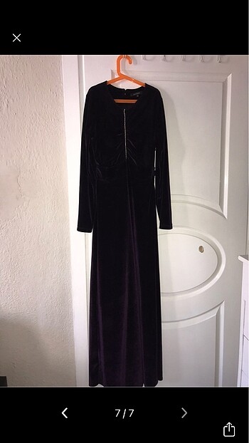 ALVİNA  kadife TESETTÜR ELBİSE - Görsel 6