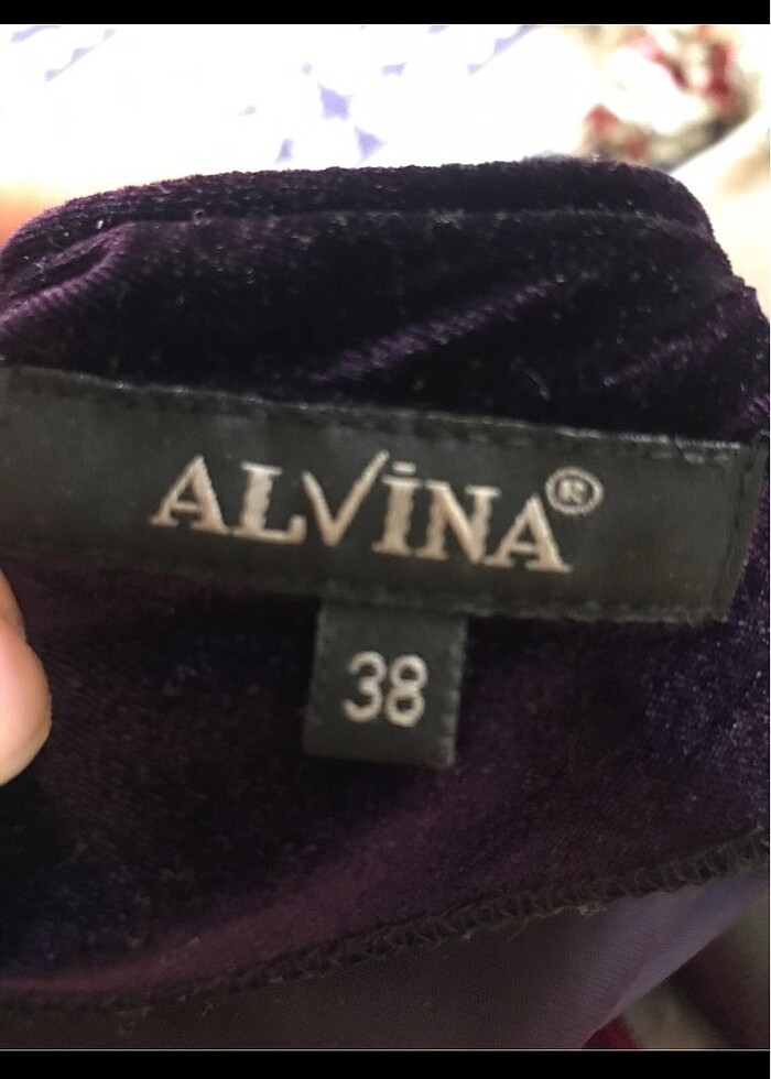 ALVİNA  kadife TESETTÜR ELBİSE - Görsel 2