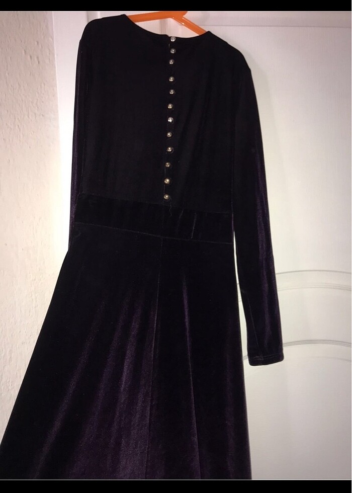 ALVİNA  kadife TESETTÜR ELBİSE - Görsel 3