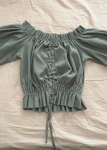 Bohem Pliseli Keten Bluzlar - Görsel 2