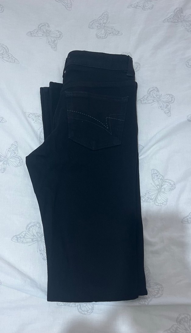 Kadın Siyah Gösterişli Kumaş Pantolon - Görsel 4