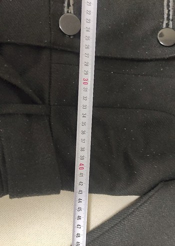 Siyah Kemerli Kadın Kaban - Görsel 3