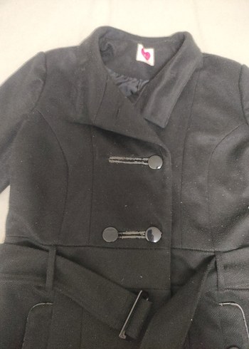 Siyah Kemerli Kadın Kaban - Görsel 2