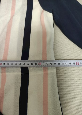 Çizgili Uzun Kollu Kadın Tunik - Görsel 4