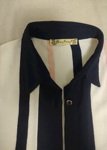 Çizgili Uzun Kollu Kadın Tunik - Görsel 3