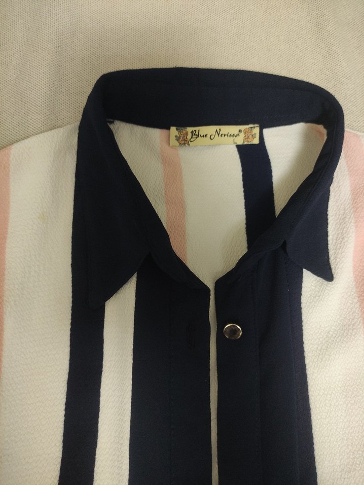 Çizgili Uzun Kollu Kadın Tunik - Görsel 3