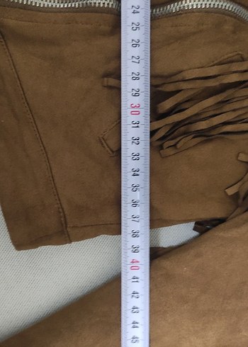 Kahverengi Püsküllü Kadın Süet Ceket - Görsel 4