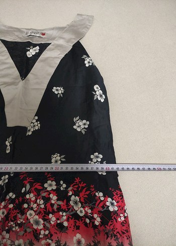 Çiçek Desenli Düğmeli Bohem Uzun Elbise - Görsel 4