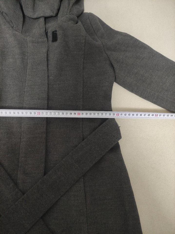 Kapüşonlu Antrasit Kaban - Görsel 2