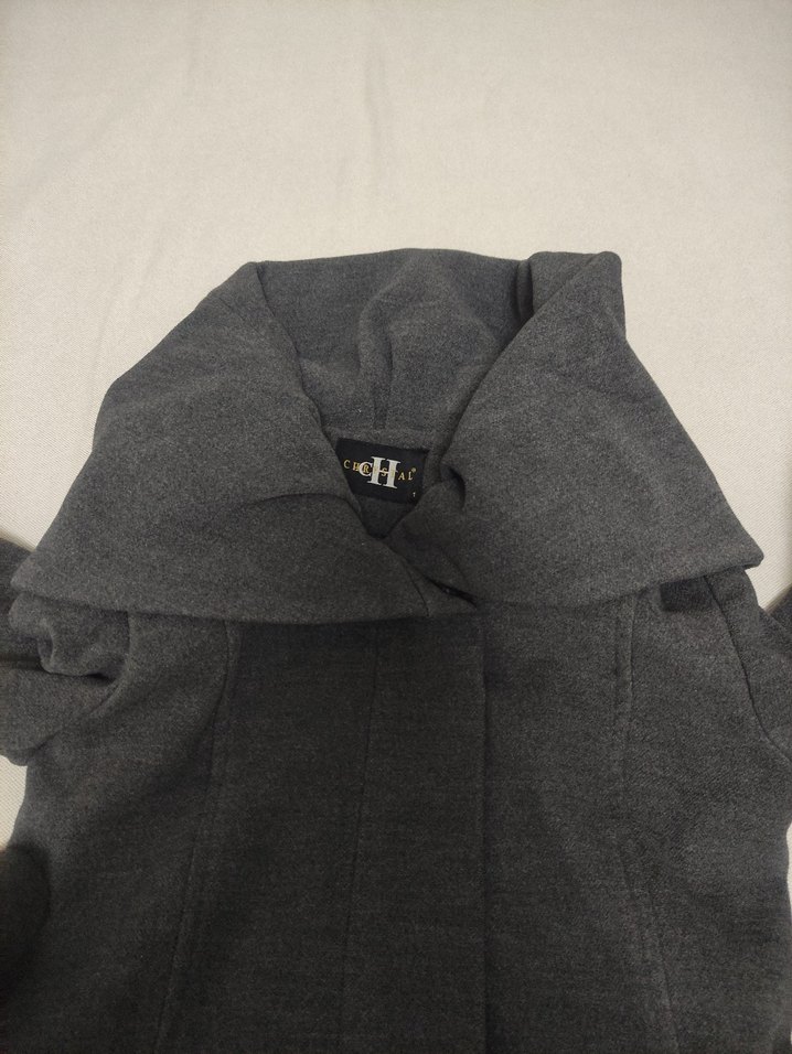 Kapüşonlu Antrasit Kaban - Görsel 4