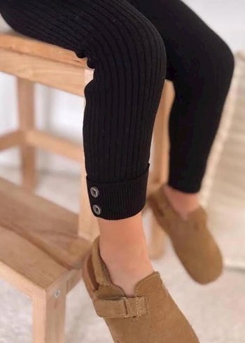 18-24 Ay Beden çeşitli Renk Kız Çocuk Düğmeli Pamuklu Tayt Seti