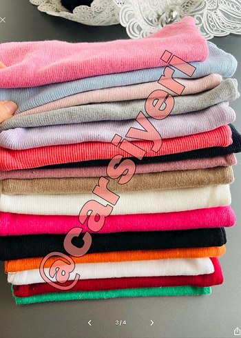 Çocuklar için renkli, düz, uzun kollu içlik - Görsel 2