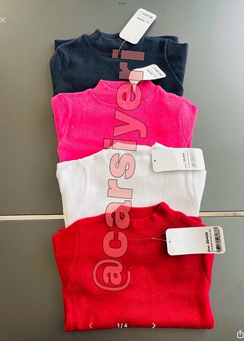 Çocuk Uzun Kollu Düz Renk İçlik - Görsel 4