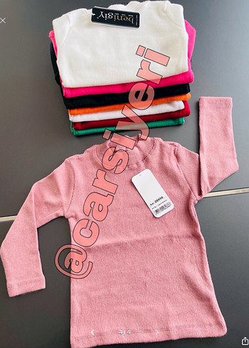 Çocuk Uzun Kollu Düz Renk İçlik - Görsel 3