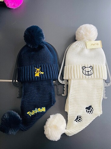 Çocuk atkı bere takımı - Görsel 5