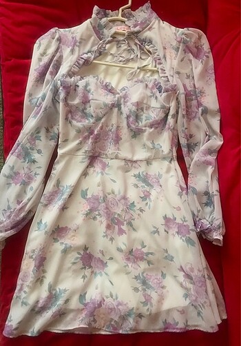 Lila Mini Elbise