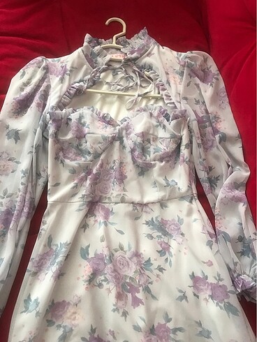 Diğer Lila Mini Elbise