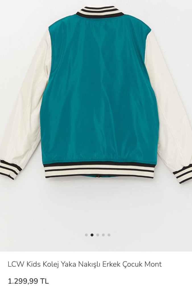 LCW Kids Erkek Çocuk Turkuaz Kolej Mont - Görsel 2