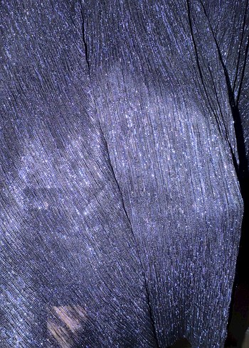 Parlak Lacivert Drapeli Uzun Abiye Elbise - Görsel 9