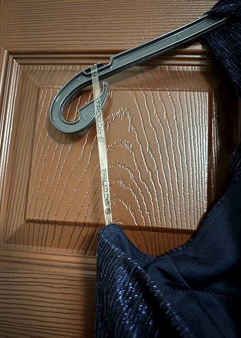 Parlak Lacivert Drapeli Uzun Abiye Elbise - Görsel 8