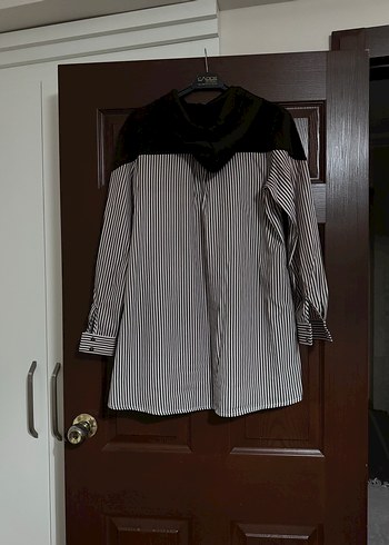 Düğmeli Zebra Desenli Uzun Kollu kahverengi Gömlek - Görsel 4