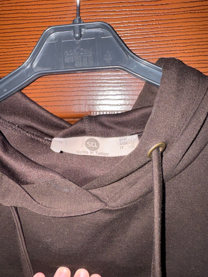 Düğmeli Zebra Desenli Uzun Kollu kahverengi Gömlek - Görsel 3