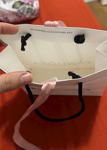 Pembe kurdeleli pandora poşeti - Görsel 2