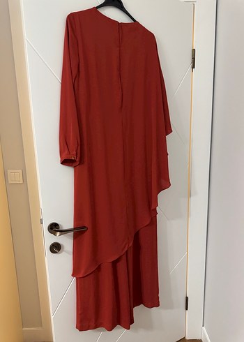 Kadın turuncu Salaş Uzun Kollu tulum - Görsel 9