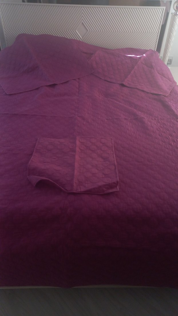 Parlak Mor Düz Yatak Örtüsü - Görsel 2