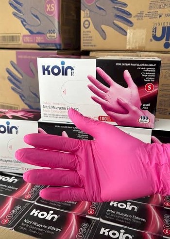 M Pembe Nitril Eldiven - Görsel 2