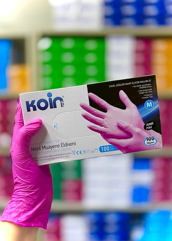 M Pembe Nitril Eldiven - Görsel 3
