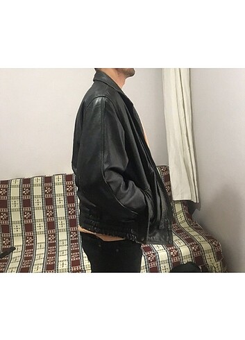 universal Beden siyah Renk BOMBER ORJİNAL KOYUN DERİSİ CEKET