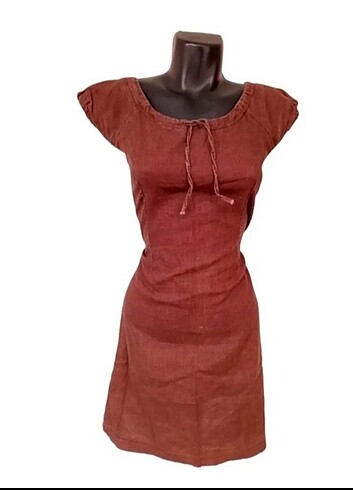 Vintage keten elbise