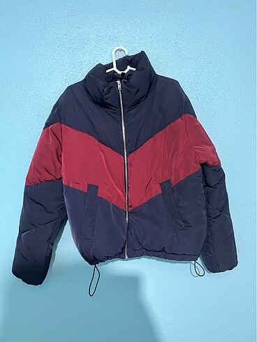H&M HM Lacivert bordo bomber mont