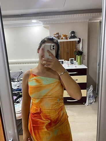 Trendyolmilla elbise tek kol - Görsel 5