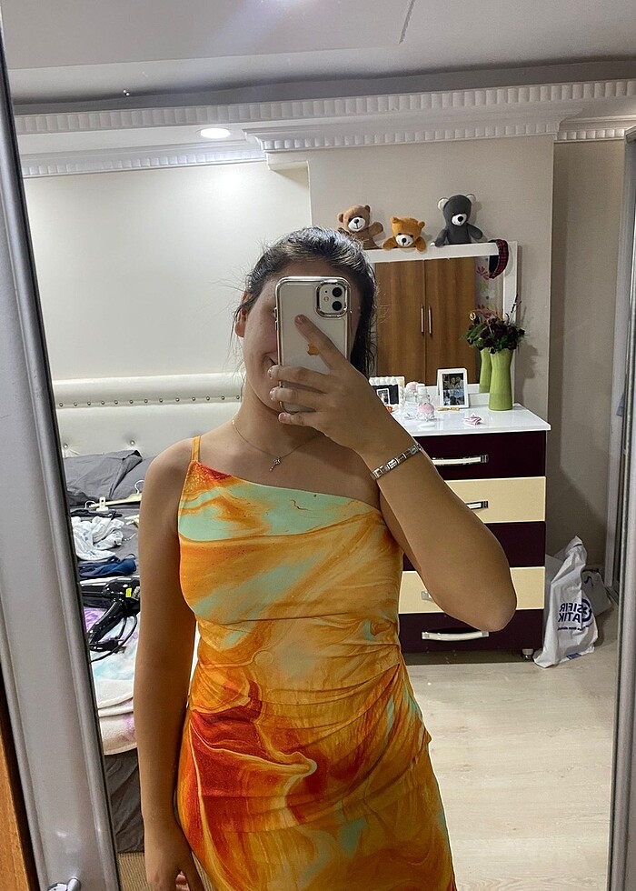 Trendyolmilla elbise tek kol - Görsel 5