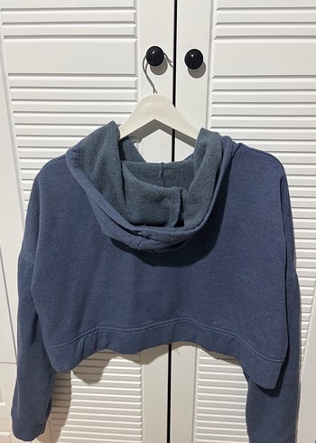Trendyol & Milla Fermuarlı Yüksek Yakalı Mavi Sweatshirt