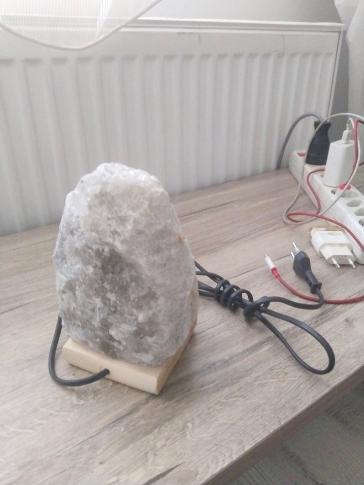 Bej Doğal Kaya Tuzu Lambası - Görsel 3