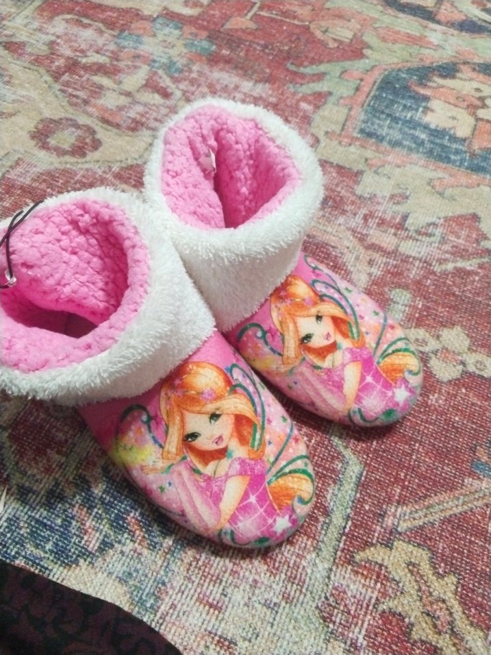 Pembeı Kız Çocuk Ev Terliği - Görsel 4