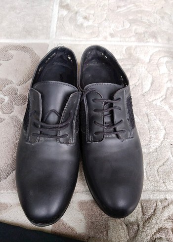 Siyah Bağcıklı bayan Klasik Ayakkabı - Görsel 2