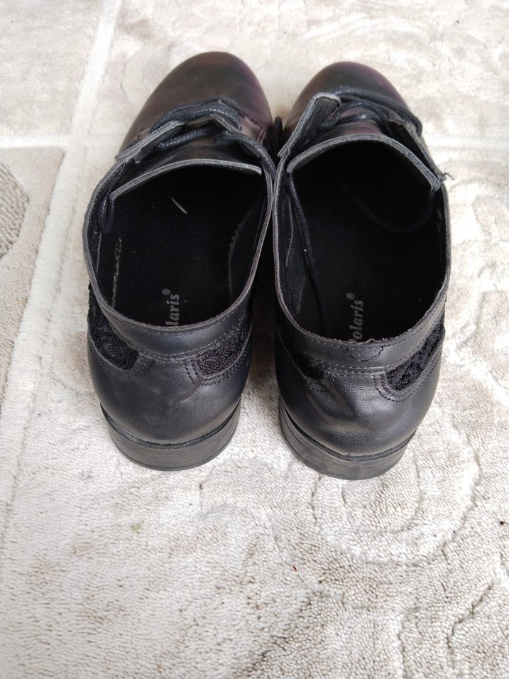 Siyah Bağcıklı bayan Klasik Ayakkabı - Görsel 4