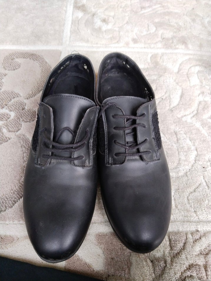 Siyah Bağcıklı bayan Klasik Ayakkabı - Görsel 2