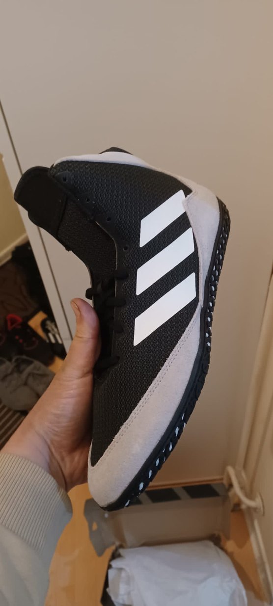 Siyah Beyaz Velcro Bağcıklı güreş Ayakkabısı - Görsel 4