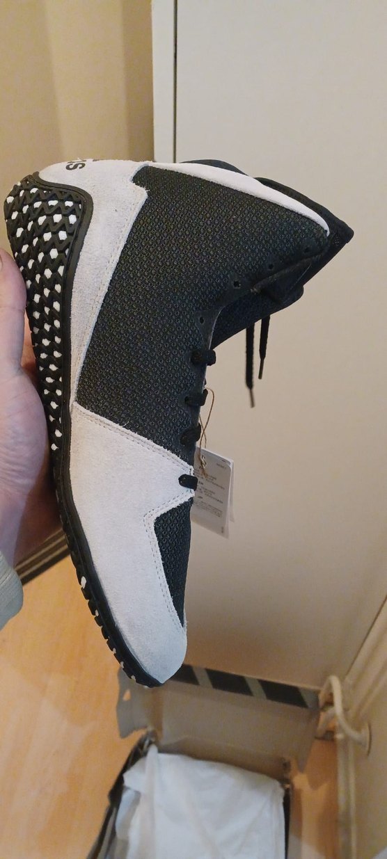 Siyah Beyaz Velcro Bağcıklı güreş Ayakkabısı - Görsel 3