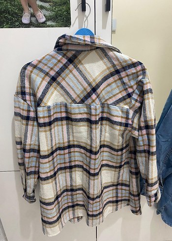 Düğmeli Çok Renkli Kadın Gömlek - Görsel 3